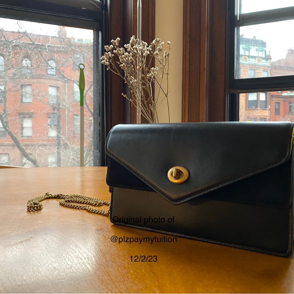 Coach black leather bag
